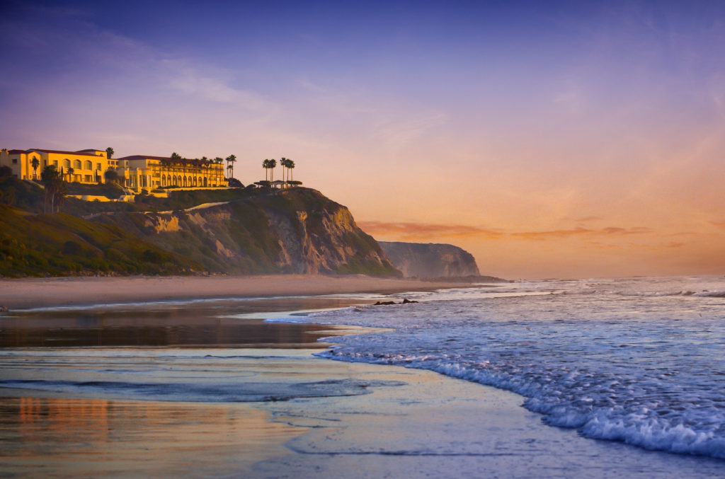 Ritz Carlton Sunset With Waves Crashing