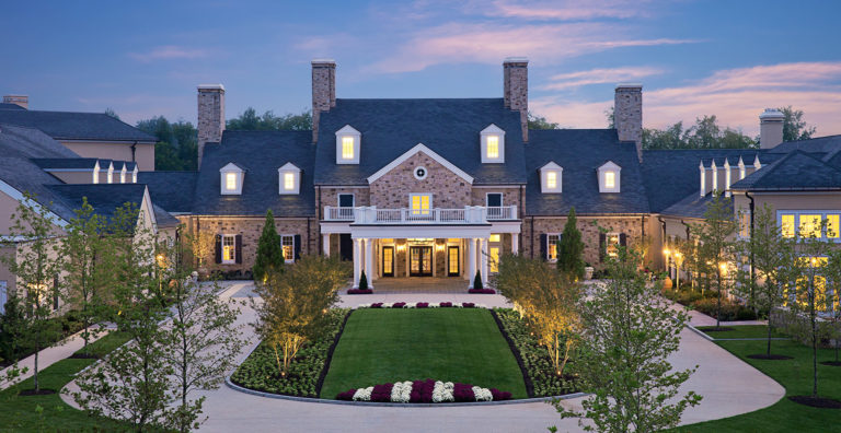 The Front of a House With a Navy Blue House