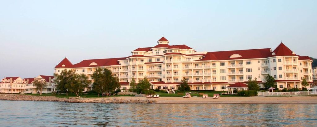 A Building in Cream and Red Color Roof