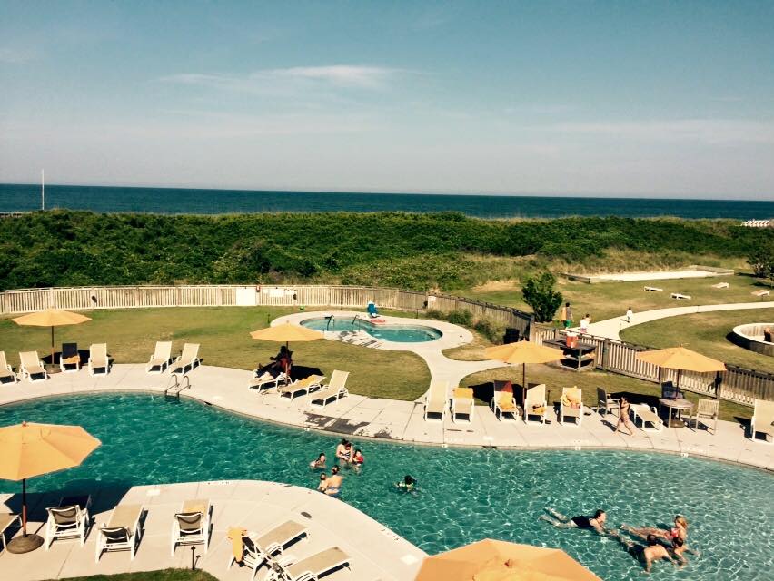 An Amoeba Shaped Pool Nearby the Ocean