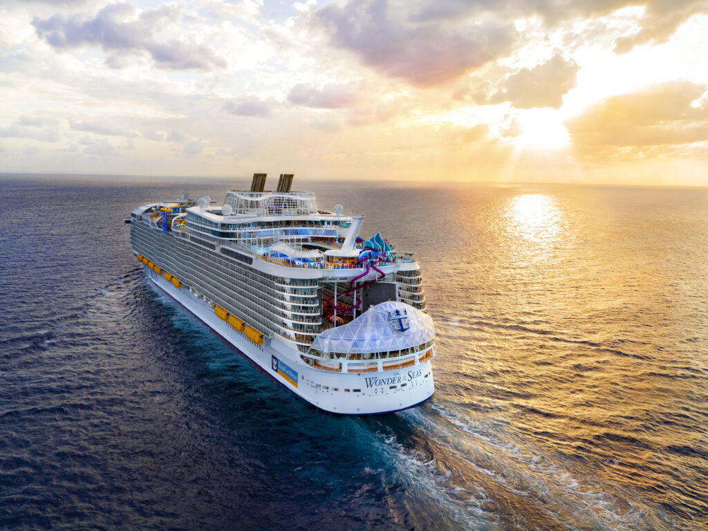 A Cruise Ship Sailing in Water During Daytime